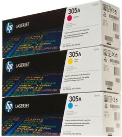 HP 305A Lasertoner combo pack 3 stk - CMY CE411A /CE412A/ CE413A Original - 7800 sider