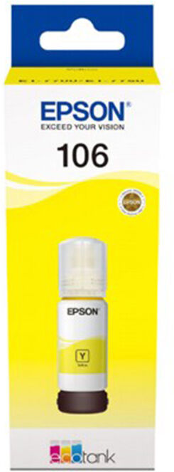 Epson T106 EcoTank Y blækpatron - C13T00R440 Original - Gul 70 ml