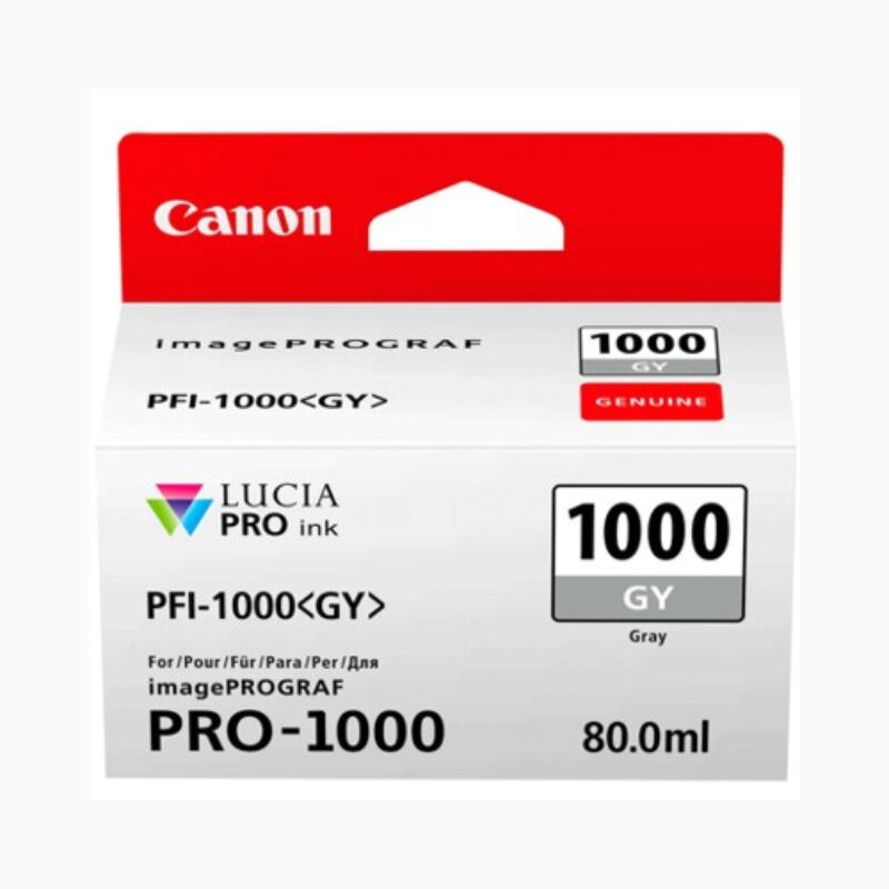 Canon PFI-1000 GY blækpatron - 0552C001 Original - Grå 80 ml