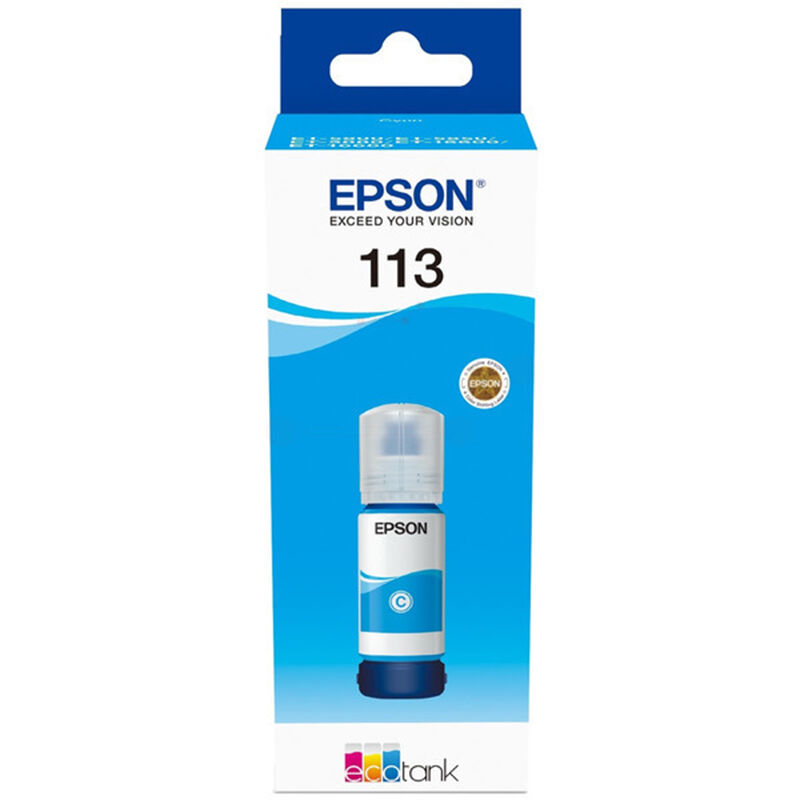 Epson 113 EcoTank C blækpatron - C13T06B240 Original - Cyan 70 ml