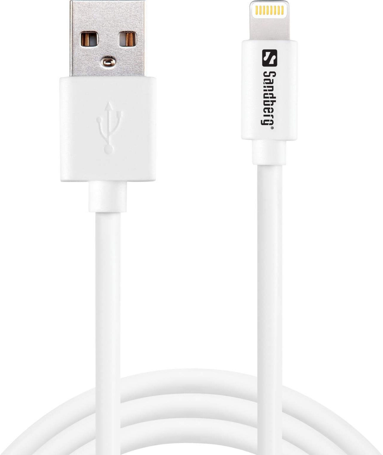 Sandberg USB Lightning 2m ladekabel Apple egnet