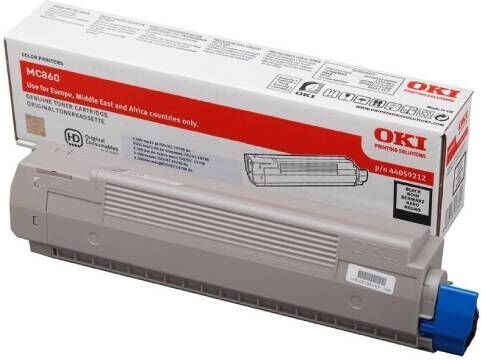 Oki MC 860 BK lasertoner - 44059212 Original - Sort 9500 sider