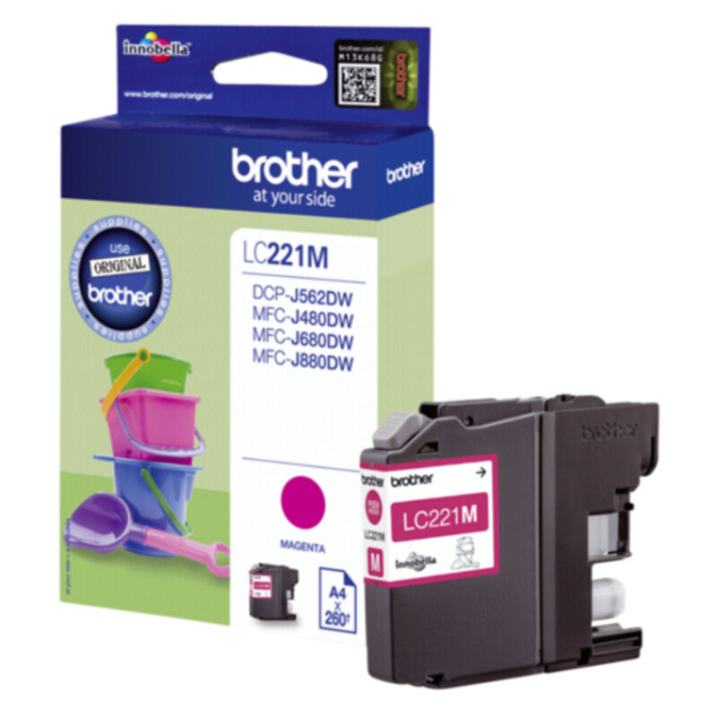 Brother LC221 M blækpatron magenta, Original