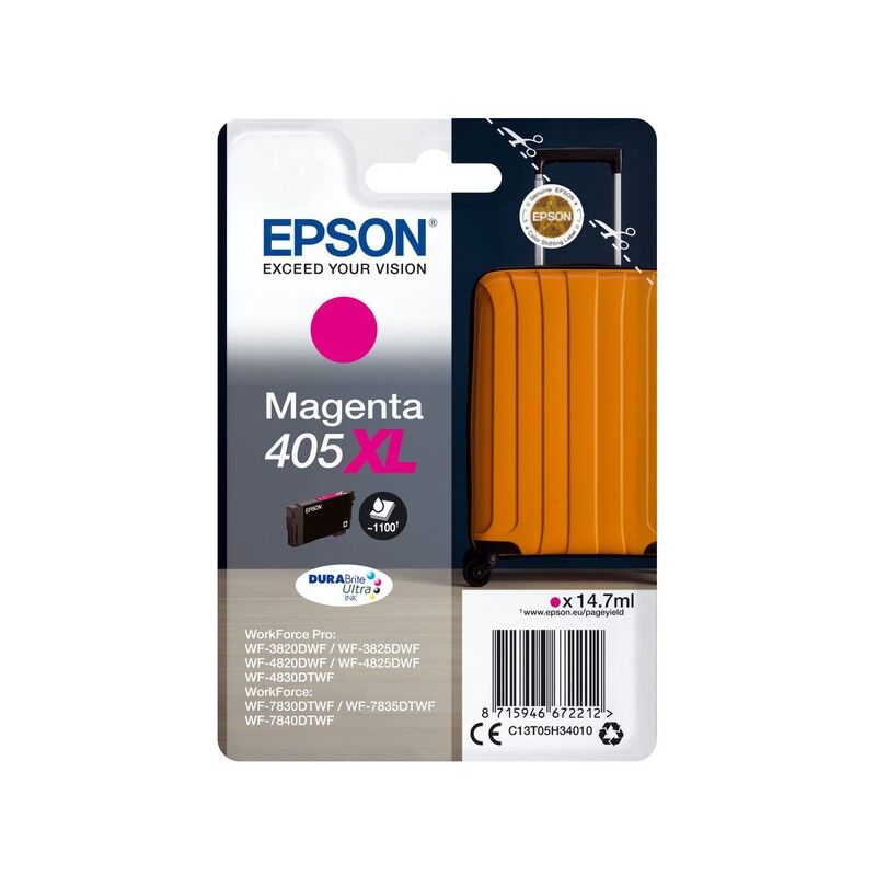 Epson T405 XL M blækpatron - C13T05H34010 Original - Magenta 14,7 ml