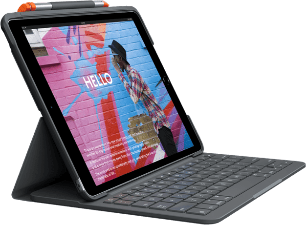 Logitech iPad 10.2'' (7th/8th gen) 2019/2020 Slim Folio, Graphite (No