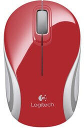 Logitech M187 Wireless Mini Mouse, Red