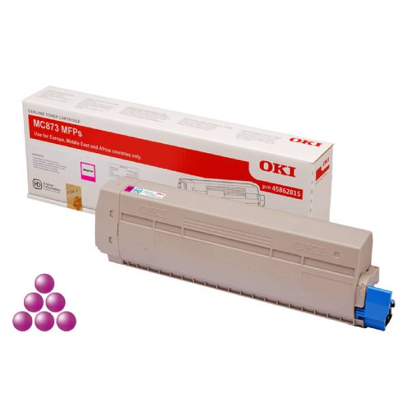 Oki MC 873 M lasertoner - 45862815 Original - Magenta 10000 sider
