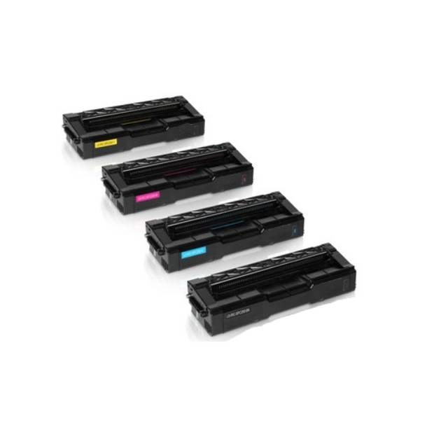 Ricoh SP C250E combo pack 4 stk lasertoner - Kompatibel - BK/C/M/Y 6800 sider