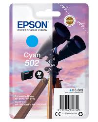 Epson T502 C blækpatron - C13T02V24010 original - Cyan 3,3 ml
