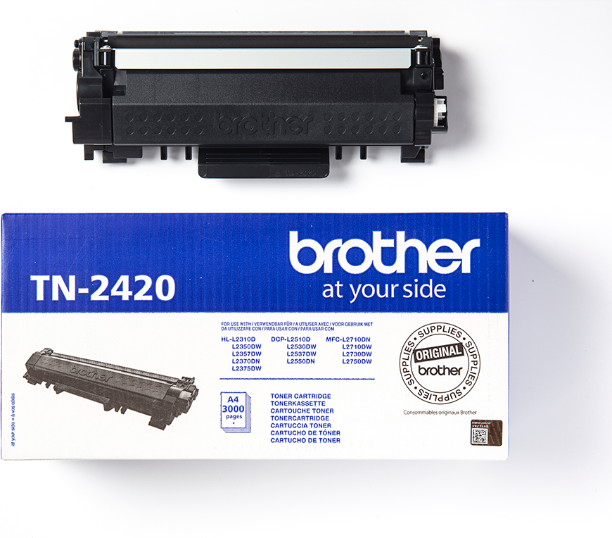 Brother TN 2420 BK Lasertoner - TN2420 Original - Sort 3000 sider