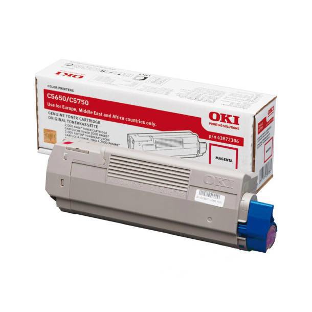 Oki C 5650/5750 M lasertoner - 43872306 Original - Magenta 2000 sider