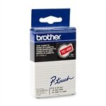 Brother TC-495 cinta blanco sobre rojo 9 mm