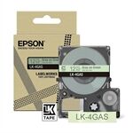 Epson LK-4GAS cinta gris sobre verde 12mm