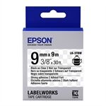 Epson LK-3TBW cinta negro sobre transparente extra fijación 9mm (C53S653006)