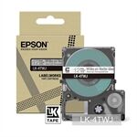 Epson LK-4TWJ cinta mate blanca sobre transparente 12mm