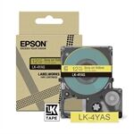 Epson LK-4YAS cinta gris sobre amarillo 12mm