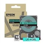 Epson LK-4GBL cinta negra sobre verde 12 mm