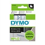Dymo 45011 (S0720510) cinta plástica azul sobre transparente 12mm