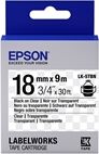 Epson LK-5TBN Cinta negro sobre transparente 18mm (C53S655008)