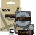 Epson LK-5BKP cinta dorada sobre negro metalizado 18mm