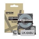 Epson LK-6ABJ cinta mate negra sobre gris claro 24mm