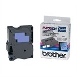 Brother TX-551 cinta laminada texto negro sobre azul 24mm