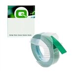Q-Nomic S0898160 cinta 3D blanco sobre verde 9mm