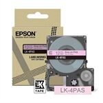 Epson LK-4PAS cinta gris sobre rosa 12mm