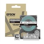 Epson LK-6TWJ cinta mate blanca sobre transparente 24mm