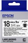 Epson LK-5TBW Cinta negro sobre transparente extra fijación 18mm (C53S655011)