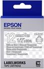 Epson LK-4TWN Cinta blanco sobre transparente 12mm (C53S654013)