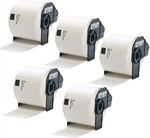 Q-Nomic DK-11202 Pack x5 Etiquetas Precortadas   Papel térmico removible   Envíos   62x100mm