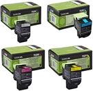 Lexmark 702 pack toners 4 colores (BK/C/M/Y)