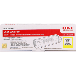 Oki C5650/5750 Toner Jaune Original 43872305