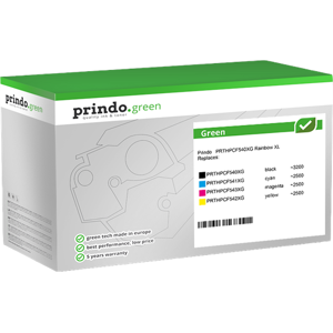 Prindo Green XL Rainbow Value Pack Noir(e) / Cyan / Magenta / Jaune Original PRTHPCF540XG