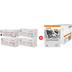 Xerox + Prindo Premium Papier 2500 Blatt Value Pack Noir(e) / Cyan / Magenta / Jaune Original 106R0275 MCVP