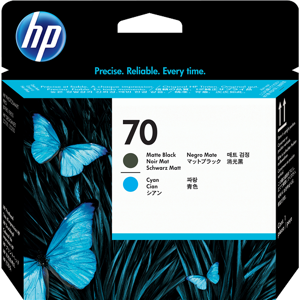 HP 70 Tete d'impression Cyan / Noir (Matt) Original C9404A