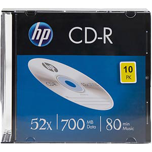 HP CD-R 80Min/700MB/52x Slimcase (10 Disc) Accessoires informatiques  Original CRE00085