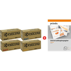 Kyocera + Prindo Universal Papier 500 Blatt Value Pack Noir(e) / Cyan / Magenta / Jaune Original TK-5270 MCVP 01