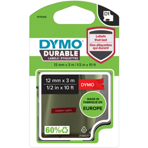 Dymo Ruban Blanc sur rouge Original 1978366