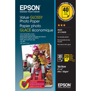 Epson Value Glossy Photo Papier Papier Blanc Original C13S400044