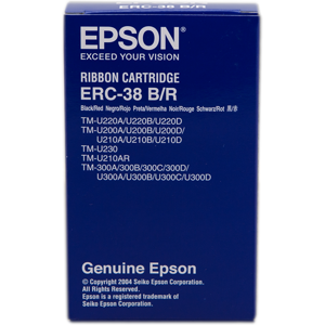 Epson ERC-38 BR Ruban encreur Noir(e) / Rouge Original C43S015376 - Publicité