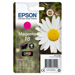 Epson 18 Cartouche d'encre Magenta Original C13T18034012