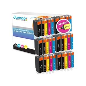 Jumao Lot de 30 cartouches jet d'encre type compatibles pour Canon PIXMA MG5350 - Publicité