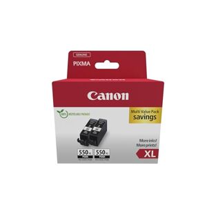 Canon PGI-550 XL Twin Pack de 2 Cartouches (2X Noir XL) Certifié (Carton Recyclable 2024 Sécurisé) - Publicité
