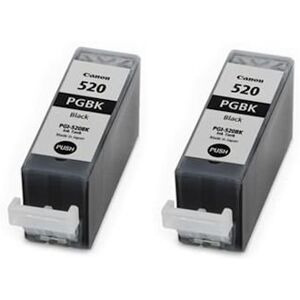 Canon Lot de 2 cartouches d'encre d'origine pour imprimante Pixma MP550 PGBK (PGI-520BK) Noir - Publicité