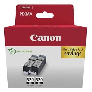 Canon PGI-520 Twin Pack de 2 Cartouches (2X Noir) Certifié (Carton Recyclable 2024) - Publicité