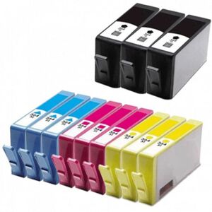 Compatible HP Photosmart +B200 SERIES, Pack cartouches HP N9J74AE - 4 couleurs