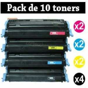 Compatible HP Color LaserJet 2605 Series, Pack toners pour Q6000A/Q6001A/Q6002A/Q6003A - 4 couleurs