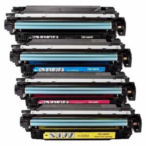 Compatible HP Color LaserJet CP3525N, Pack toners pour CE250X/CE251A/CE252A/CE253A - 4 couleurs